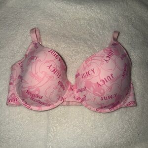 Juicy Couture Pink Logo Print Bra